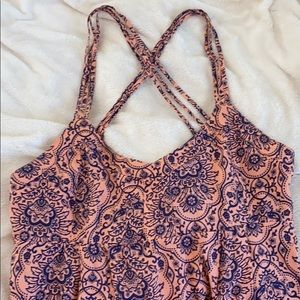 Rip curl pink and navy dress